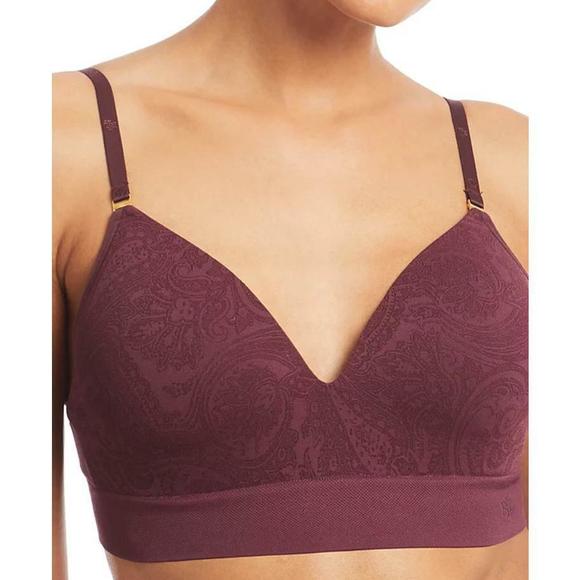 Lauren Ralph Lauren Women's Wireless Purple Plunge-Neck Bra XXL - Picture 1 of 1